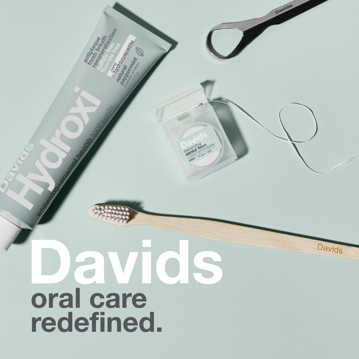image:imageDavids Hydroxi Fluoride Free Nano Hydroxyapatite Toothpaste for Remineralizing Sensitive Support Whitening Antiplaque SLS Free Natural Peppermint 525oz Made in USA 3 Pack2 Whitening Peppermint