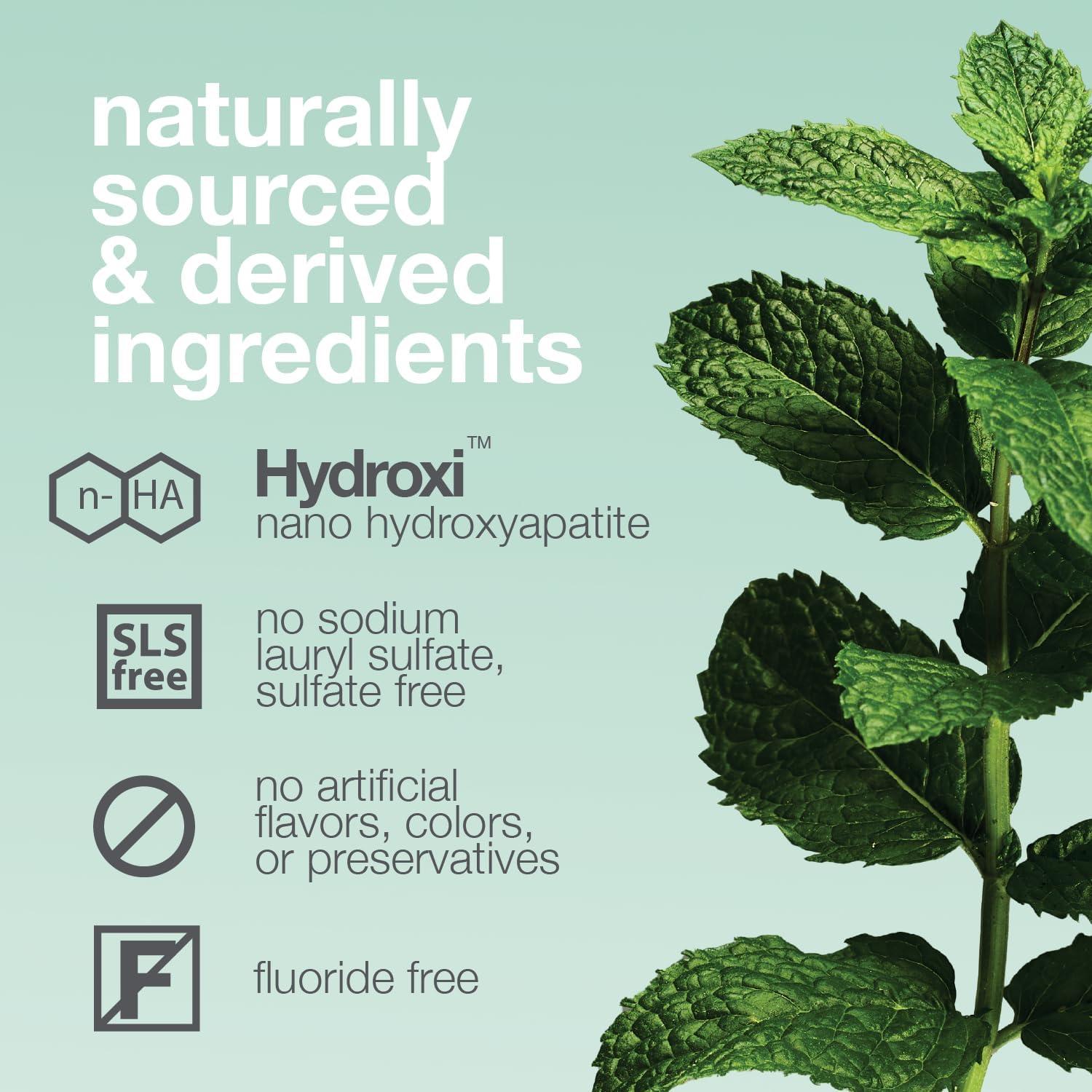 image:imageDavids Hydroxi Fluoride Free Nano Hydroxyapatite Toothpaste for Remineralizing Sensitive Support Whitening Antiplaque SLS Free Natural Peppermint 525oz Made in USA 3 Pack2 Whitening Peppermint