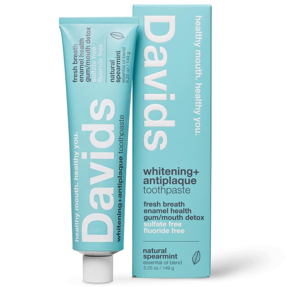 image:imageDavids Fluoride Free Kids amp Adults Toothpaste Teeth Whitening Antiplaque SLS Sulfate Free Promotes Enamel Health Mouth amp Gum Detox Natural Orange Vanilla 525ozSpearmint